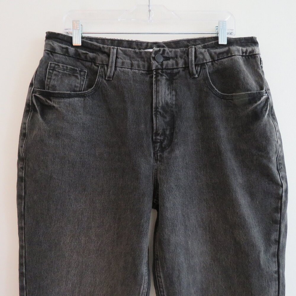 GOOD AMERICAN Good 90's Icon High Waisted Loose Ripped Jeans Black267 - Size 32 - Picture 4 of 14